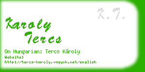 karoly tercs business card